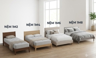 Nệm 1m2, 1m4, 1m6 Và 1m8: Kích Thước Nào Tốt Cho Phòng Ngủ?