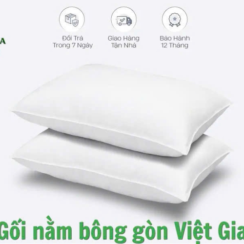 02 gối nằm bông ép