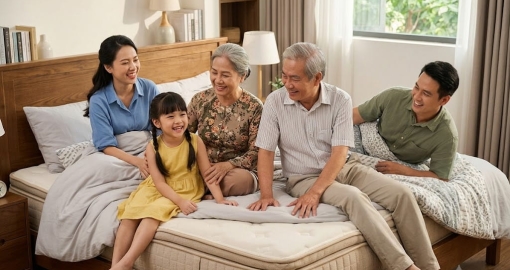 Hướng Dẫn Chọn Nệm Phù Hợp Cho Gia Đình Nhiều Thế Hệ
