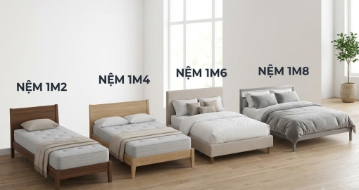 Nệm 1m2, 1m4, 1m6 Và 1m8: Kích Thước Nào Tốt Cho Phòng Ngủ?